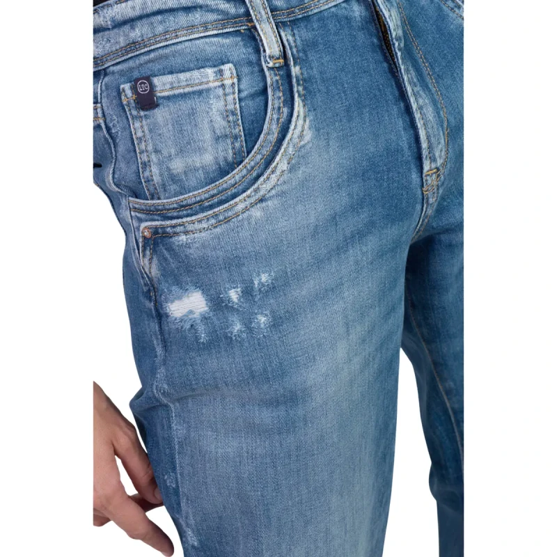 Image of Le Temps des cerises High-waisted destroyed jeans 400/28 For Her Le Temps des cerises Revers No. 3 Bleu Female 28