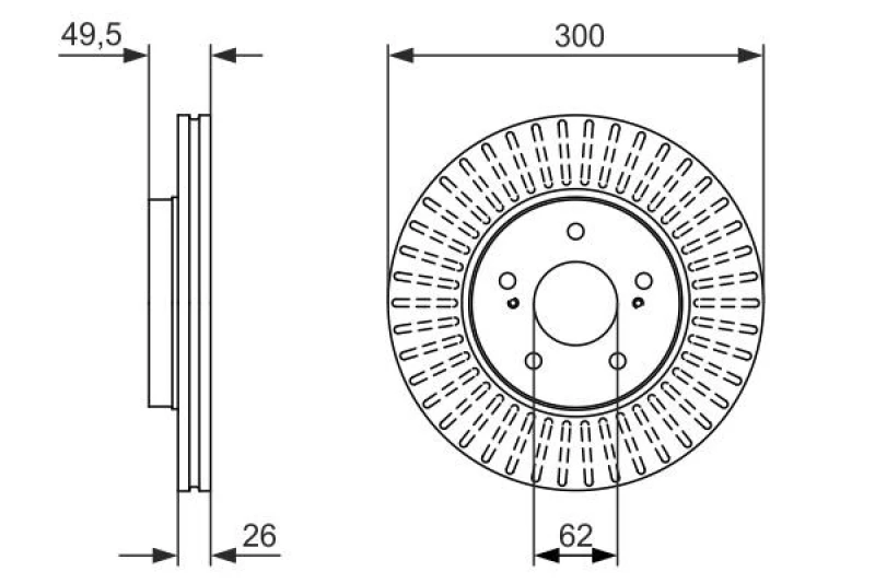 Image of Bosch 0 986 479 787 Brake disc Vented, Coated Brake Disc (82)