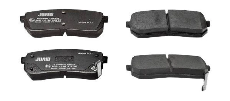 Image of JURID 572596J Brake pad set with acoustic wear warning, without accessories Brake Pad Set,disc brake (402)