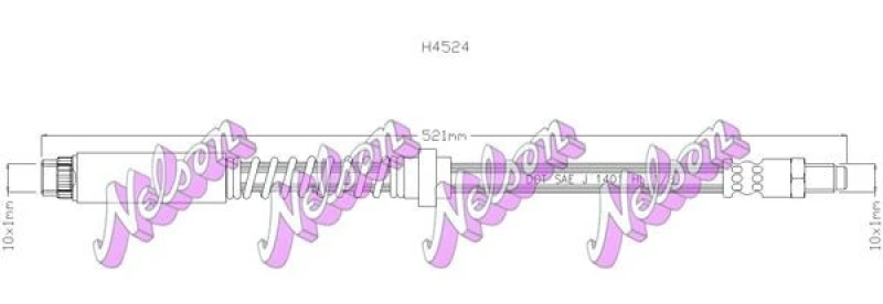 Image of Brake hose KAWE H4524