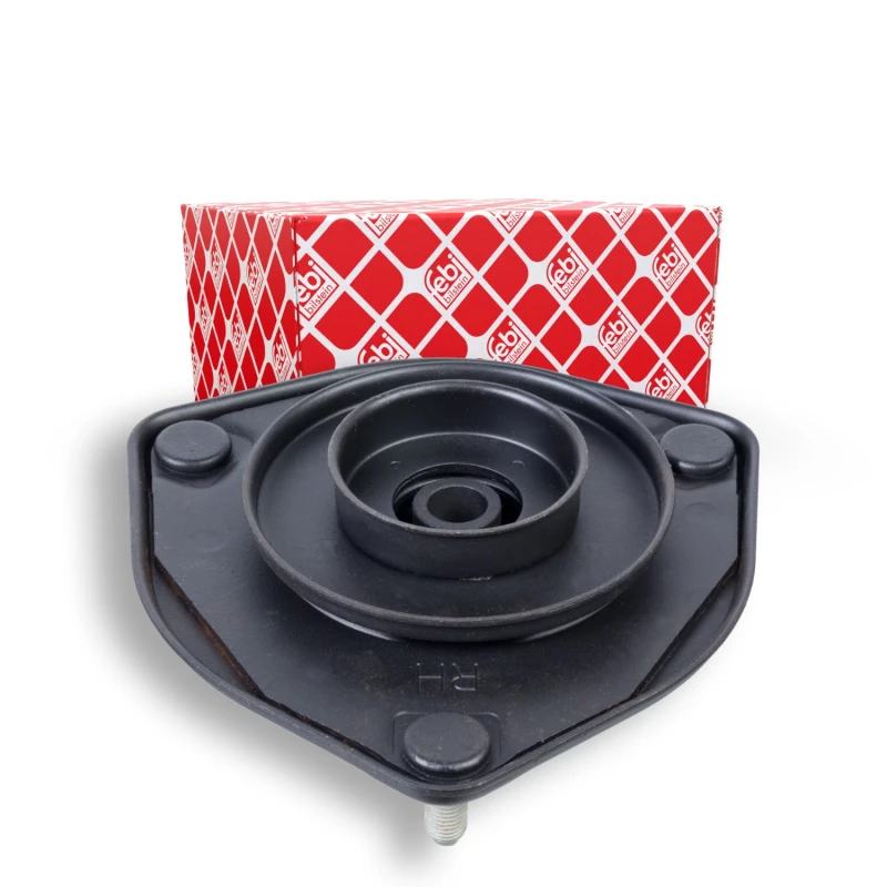 Image of FEBI BILSTEIN 106375 Top strut mount Front Axle Right, without ball bearing Elastomer Suspension Strut Support Bearing (1180)