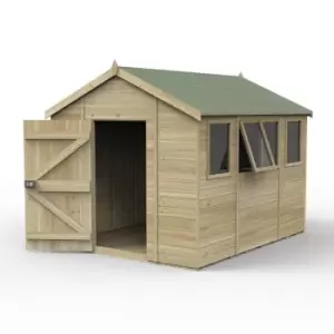 Image of 10' x 8' Forest Timberdale 25yr Guarantee Tongue & Groove Pressure Treated Apex Shed a 4 Windows (3.06m x 2.52m)