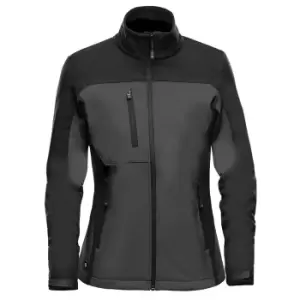 image of Stormtech Womens/Ladies Cascades Soft Shell Jacket (L) (Dolphin/Black)