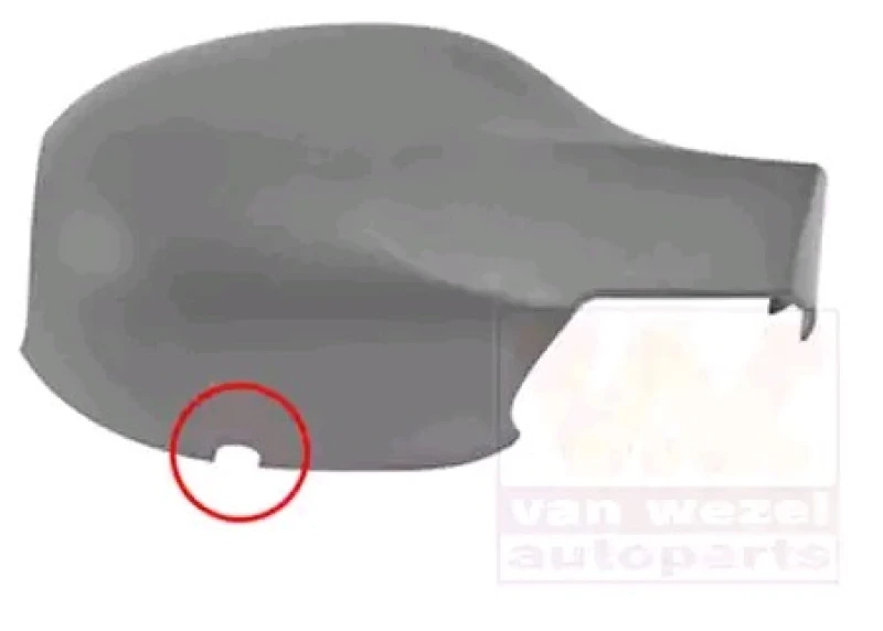 Image of VAN WEZEL 4325844 Cover, outside mirror * HAGUS * Right, primed Cover,outside mirror (23)