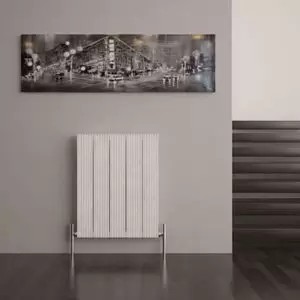 Image of Carisa Monza Horizontal Designer Radiator, White (W)470mm (H)600mm