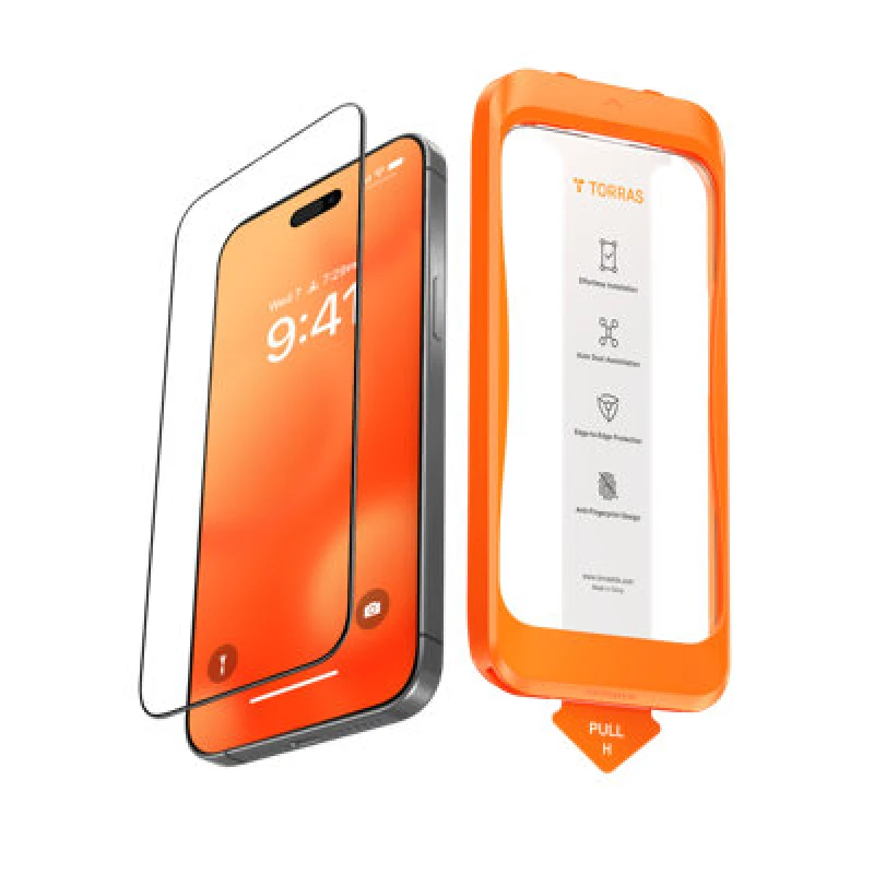 Image of Torras Install Master Screen Protector iPhone 16 Pro