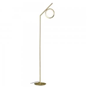 image of Floor Lamp, 12W LED, 3000K, 900lm, IP20, Satin Gold