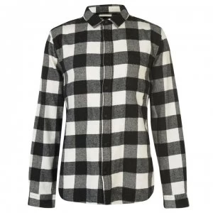 Label Lab Label Mens Lex Large Brushed Gingham Shirt - Off White