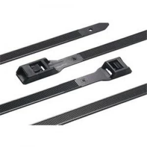 image of Cable tie 275mm Black Heavy duty UV proof Heat resistant Releasable