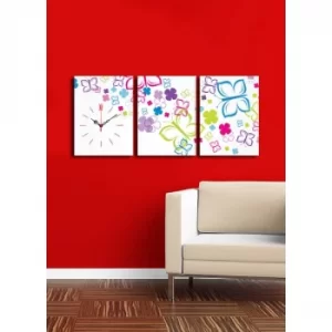 Image of 3P3040CS-65 Multicolor Decorative Canvas Wall Clock (3 Pieces)