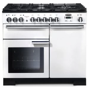 image of Rangemaster PDL100DFFWH-C Professional Deluxe 100cm Dual Fual Cooker