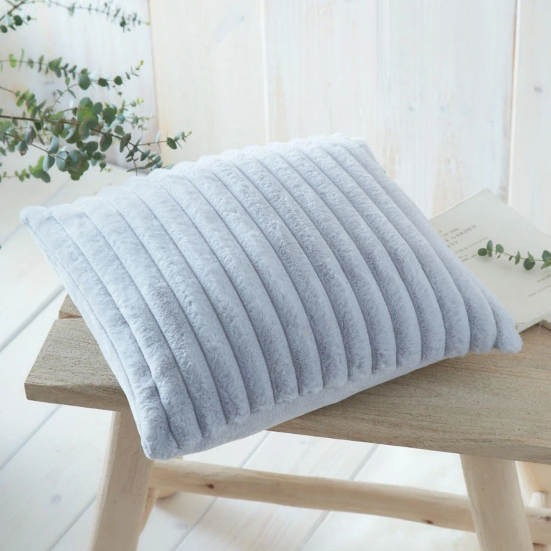 Image of Appletree 'Morritz' Faux Fur Filled Cushion Grey
