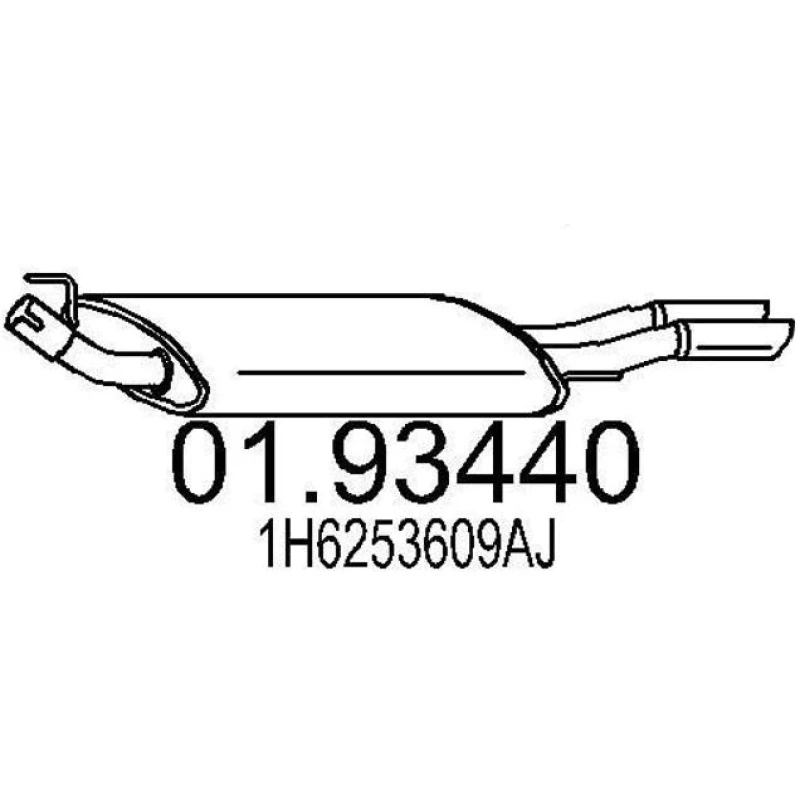Image of MTS 01.93440 Rear silencer End Silencer (3437)