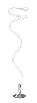 image of Helix Floor Lamp 180cm, 42W LED, 4000K, 3360lm, White & Chrome