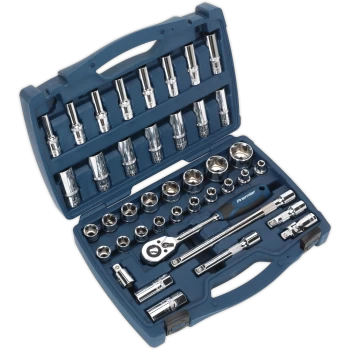 image of Sealey AK8993 1/2" Drive 41 Piece Socket Set 1/2"