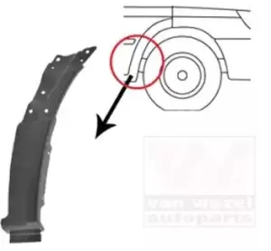 Image of VAN WEZEL Fender VW,MERCEDES-BENZ 3077654 9066302107,A2E0821102,A9066302107 Wing 2E0821102