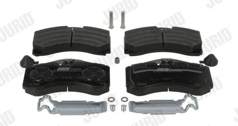 Image of JURID 2932805390 Brake pad set prepared for wear warning indicator, with accessories Brake Pad Set,disc brake (402)