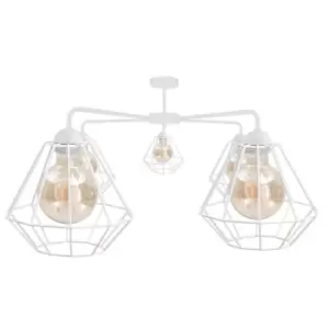 Image of Foskal Semi Flush Light White, 70cm, 5x E27