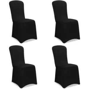 image of 4x Chair Cover Stretch Colour Choice Black