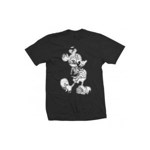 image of Disney - Mickey Mouse Vintage Infill Unisex Large T-Shirt - Black