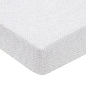 image of Murmur Natural Organic Cotton Percale 200 Thread Count 'Thea' Fitted Sheet - double