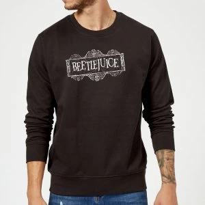 image of Beetlejuice White Logo Sweatshirt - Black - 5XL