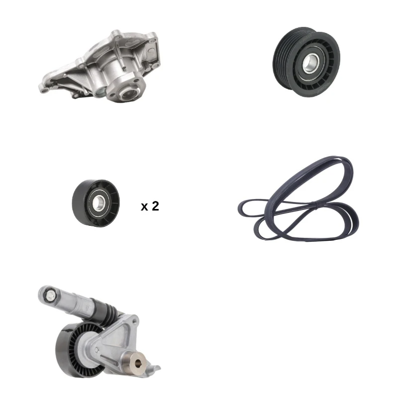 Image of RIDEX 4172P0033 Water Pump + V-Ribbed Belt Kit with water pump Water Pump + V-Ribbed Belt Kit (4172)