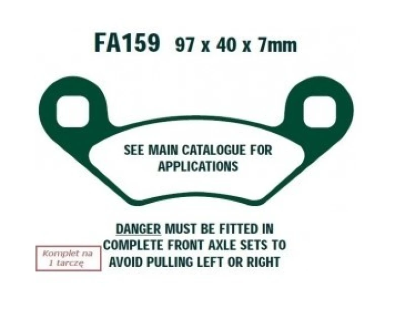Image of EBC Brakes FA159TT Brake pad set Brake Pad Set,disc brake (402)