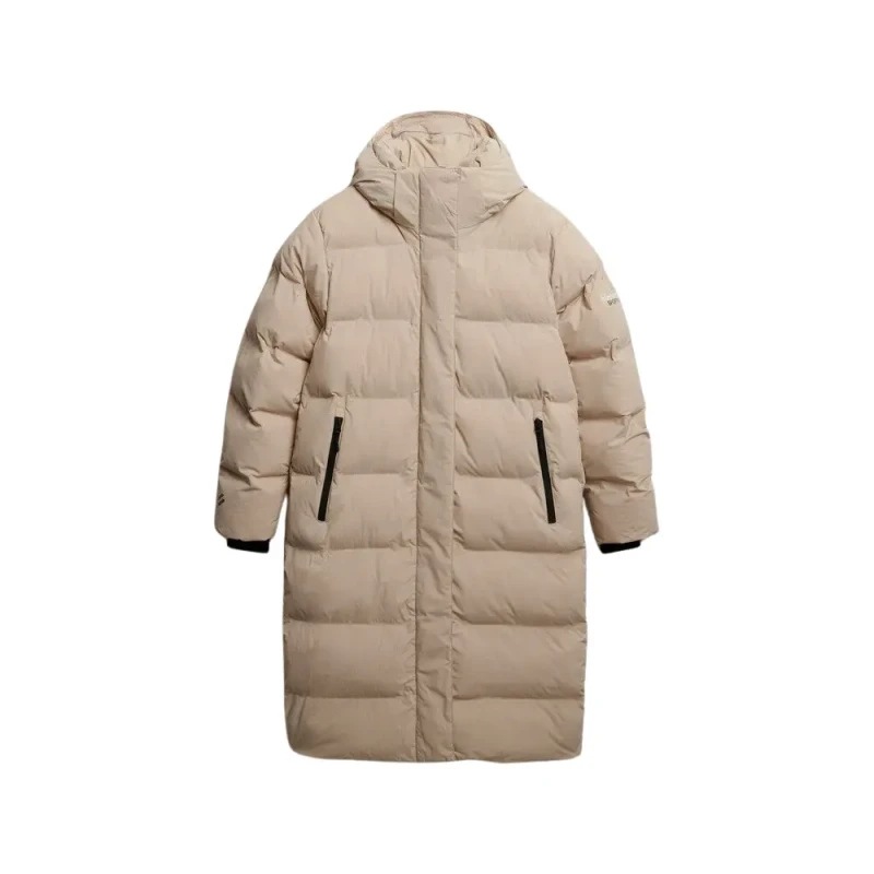 Image of Superdry Womens long Puffer jacket Superdry Gris Female M