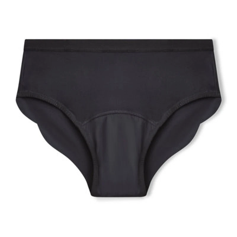 Image of Bionic Body Nixi Body - Susie Sporty Hip Hugger Black Period Knickers (Size 12-14), Sustainable Medium 15ml Absorbent Leak Proof Breathable
