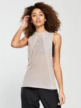 Image of Nike Running Tailwind Cool Tank Top Beige Beige Size L Women