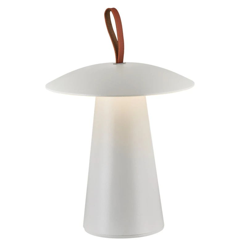 Image of Nordlux Ara Outdoor Table Battery Light White Aluminium Intergrated LED Touch Dimmer, IP54 White Unisex