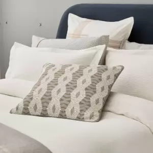 Image of Bedeck of Belfast Asha Textured Weave Kingsize Duvet Cover, Chalk