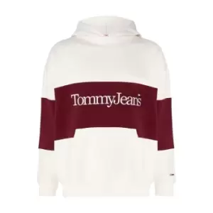 image of Tommy Jeans Tjm Skater Serif Linear Hoodie - White