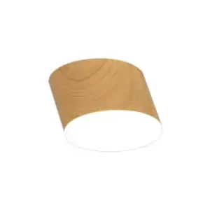 Image of Spotlight 10.5cm Round 1 x 10W LED, 3000K, 700lm, Pine Wood - Luminosa Lighting