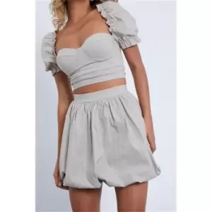 Image of I Saw It First Stone Puffball Skirt - Brown