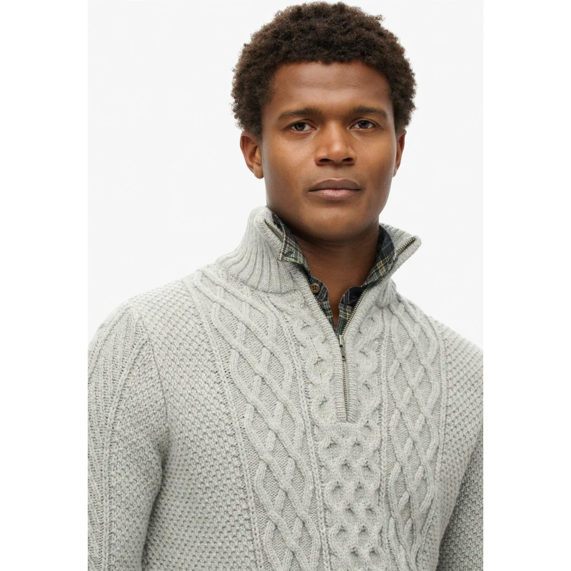 Image of Superdry Half Zip Jumper Mid Grey male Medium