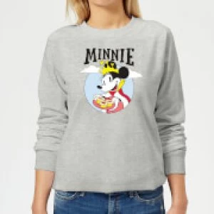 Image of Disney Mickey Mouse Queen Minnie Womens Sweatshirt - Grey - L
