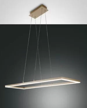Image of Bard LED Integrated Pendant Ceiling Light Light Gold Matt Glass