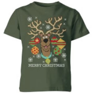 image of Scooby Doo Kids Christmas T-Shirt - Forest Green - 11-12 Years