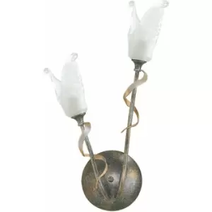Image of Twin Wall Light Sconce Black Silver/Gold LED G9 3.5W Bulb