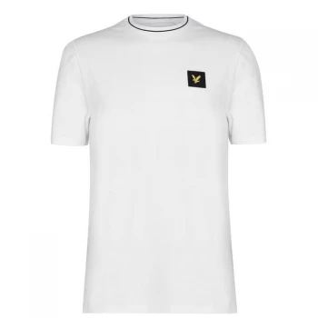 Image of Lyle and Scott Patch Logo T-Shirt - White 626