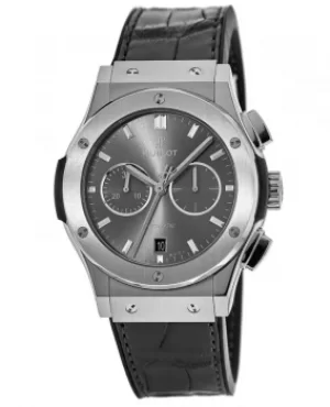 Hublot Classic Fusion 42mm Grey Chronograph Dial Leather Strap Mens Watch 541.NX.7070.LR 541.NX.7070.LR