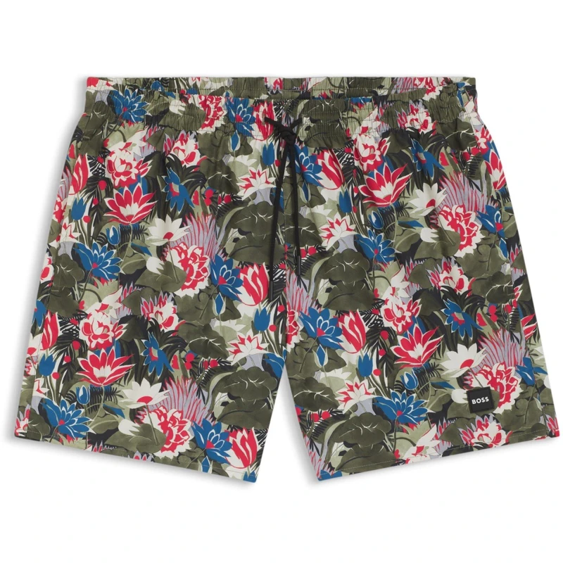 Image of Boss Mens Piranha Swim Shorts Light Green 351 male S