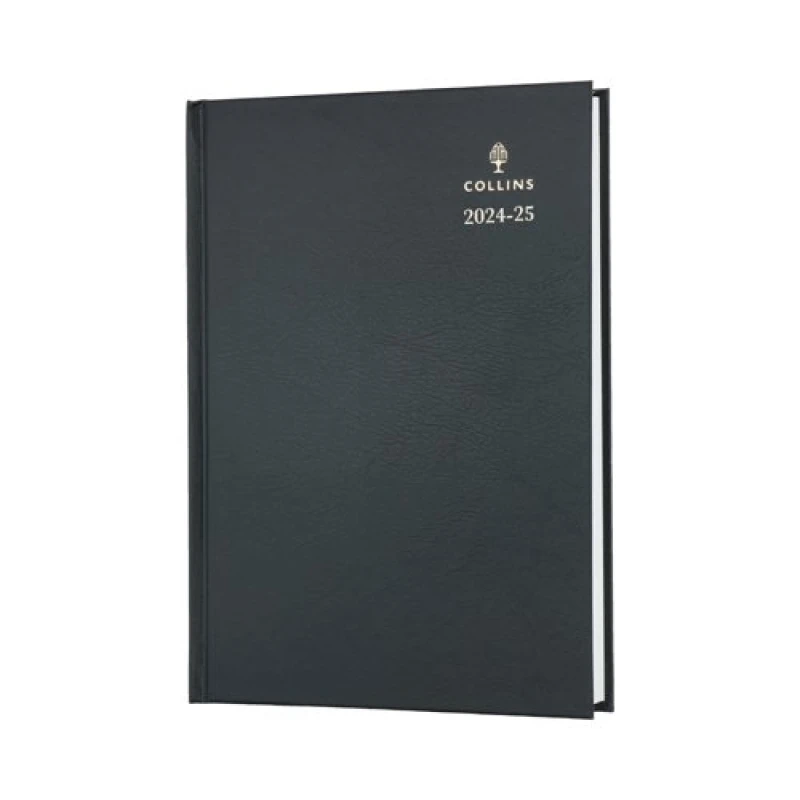 Image of Collins Academic Diary Day Per Page A5 Black 2025-2026 52MBLK25