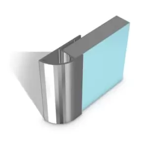 Image of Multipanel Classic Wall Panel Profile Quadrant End Cap Type E Bright Polished Silver