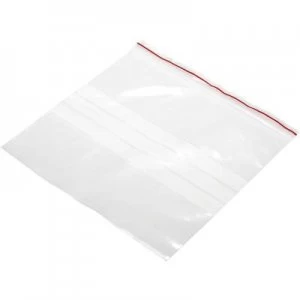 image of Grip seal bag with write on panel W x H 200 mm x 200 mm Transparent Polyethy