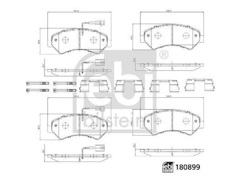 Image of Brake pad set FEBI BILSTEIN 180899