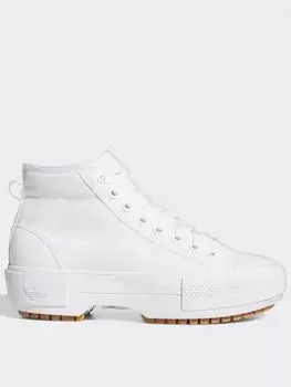 Image of adidas Originals Nizza Trek Shoes, White/Beige, Size 4.5, Women