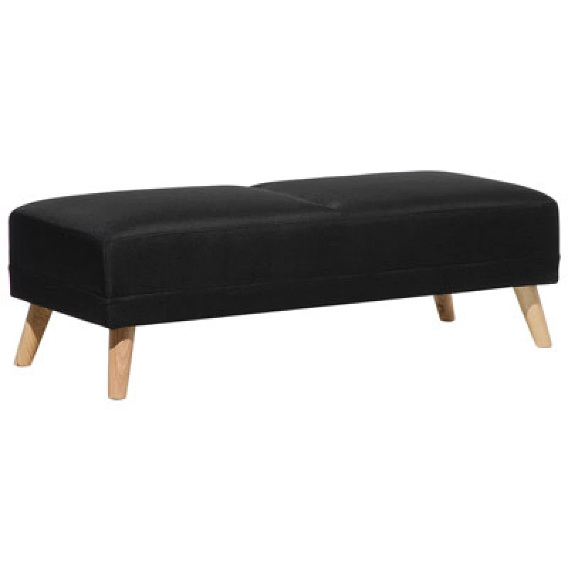 Image of Beliani Traditional Ottoman Florli Fabric Black